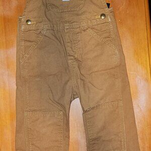 CARHARTT DOUBLE KNEE OVERALLS BROWN 4T
